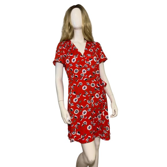 🦋 J.Crew Floral Flowy Wrap Dress - Picture 2 of 7